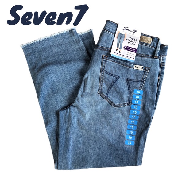 Seven7 Denim - HIGH RISE TOWER STRAIGHT CROPPED JEAN